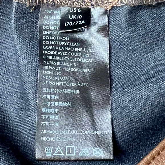 ❌SOLD❌ Free People | Sasha Vegan Kick Flare Pants; Faux Leather; Brown, Sz 6 - Picture 7 of 15